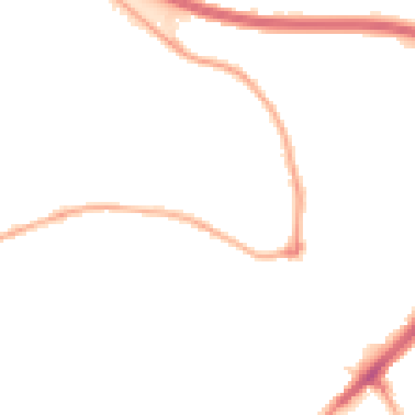 Night-time road noise heatmap for PL2 3RL