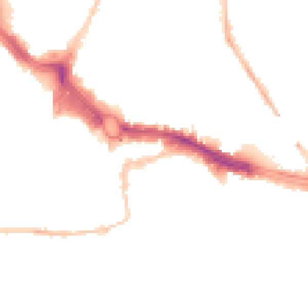 Night-time road noise heatmap for PL4 0AF
