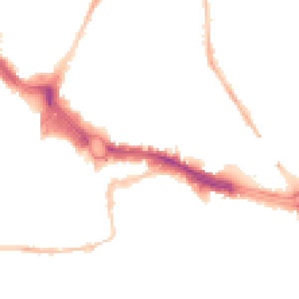 Night-time road noise heatmap for PL4 0AH