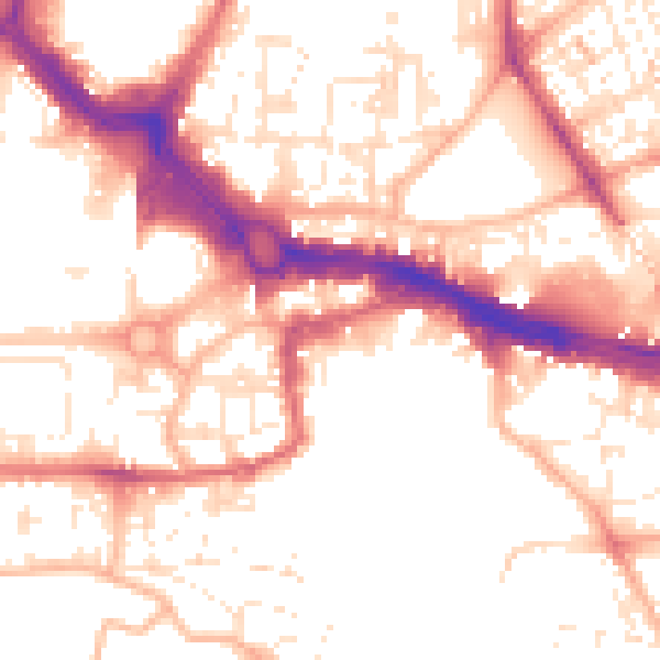 Daytime road noise heatmap for PL4 0AU