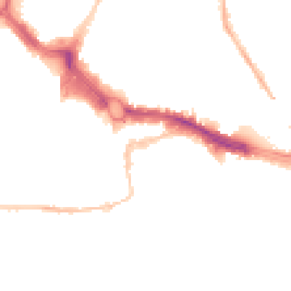 Night-time road noise heatmap for PL4 0AU
