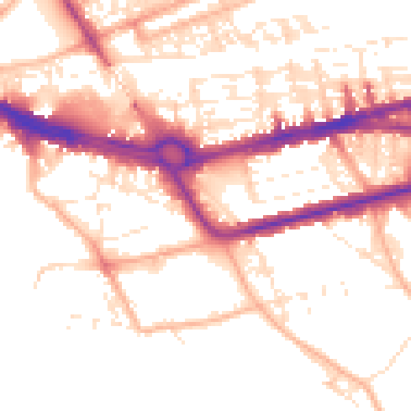 Daytime road noise heatmap for PL4 0AY