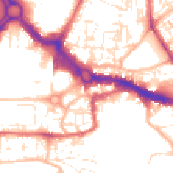 Daytime road noise heatmap for PL4 0BA
