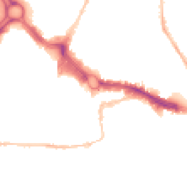 Night-time road noise heatmap for PL4 0BA