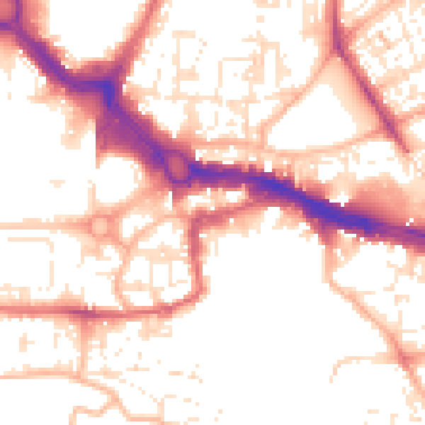 Daytime road noise heatmap for PL4 0BB