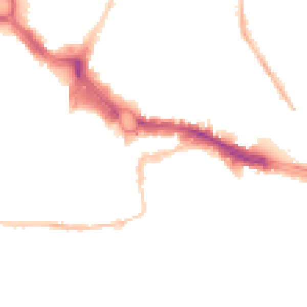 Night-time road noise heatmap for PL4 0BB