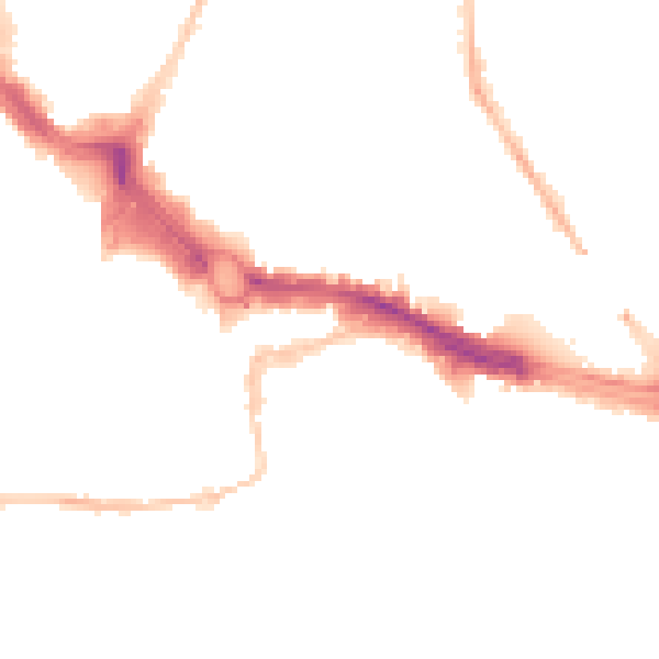 Night-time road noise heatmap for PL4 0BD