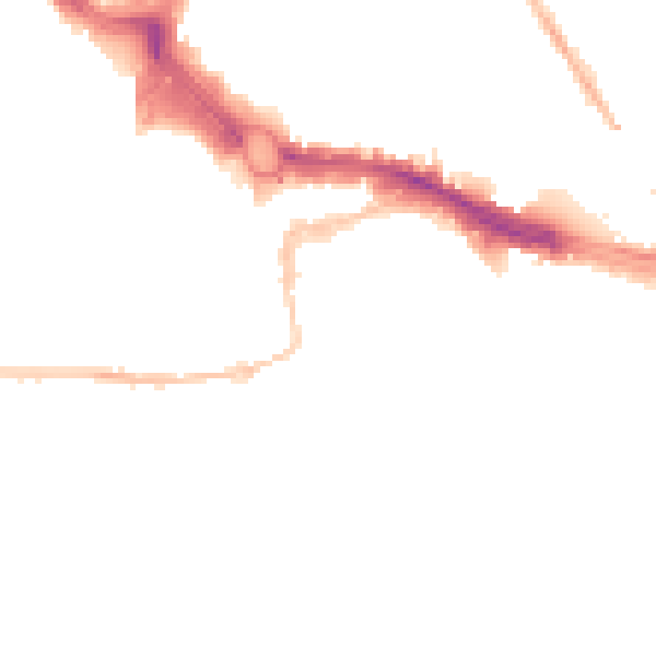 Night-time road noise heatmap for PL4 0BL