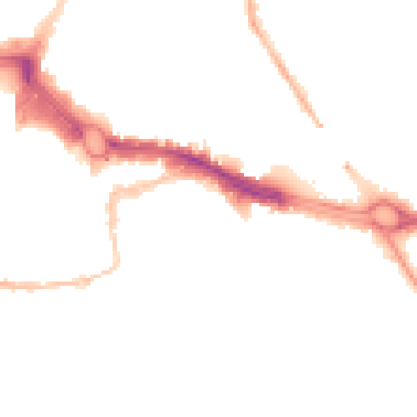 Night-time road noise heatmap for PL4 0BN