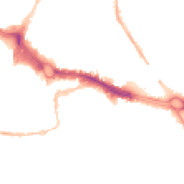 Night-time road noise heatmap for PL4 0BU