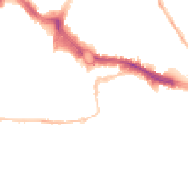 Night-time road noise heatmap for PL4 0DE