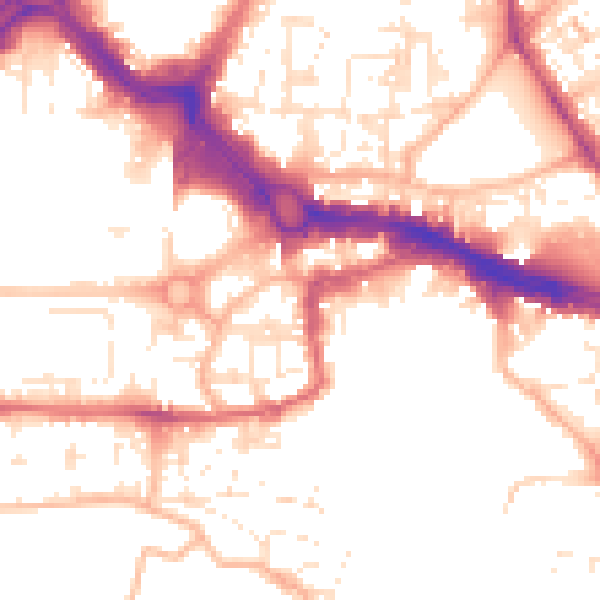Daytime road noise heatmap for PL4 0DF