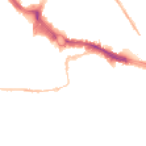 Night-time road noise heatmap for PL4 0DH