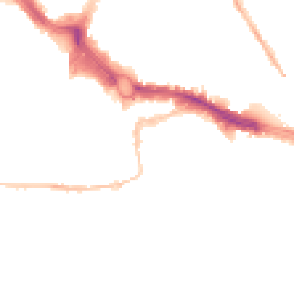 Night-time road noise heatmap for PL4 0DJ