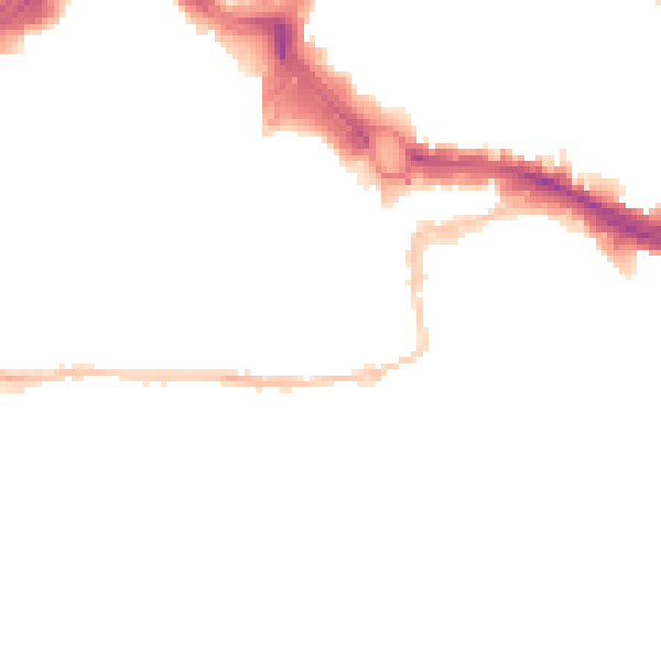 Night-time road noise heatmap for PL4 0DQ
