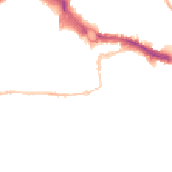 Night-time road noise heatmap for PL4 0DR