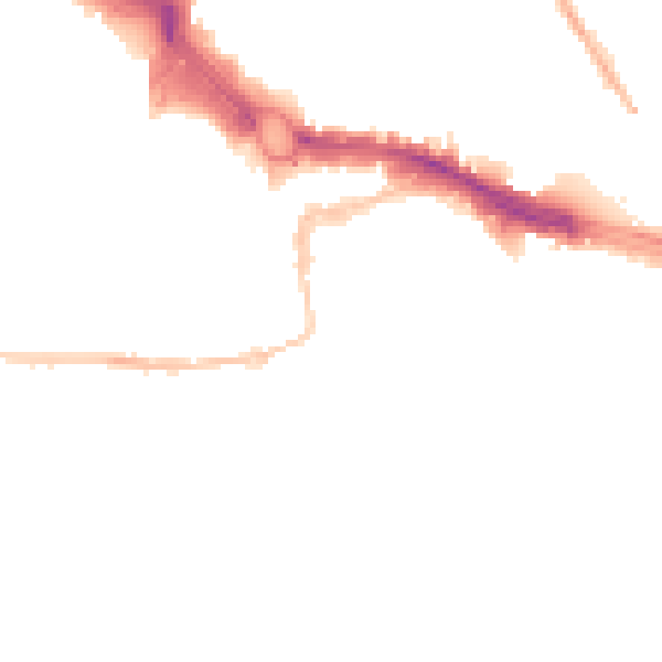 Night-time road noise heatmap for PL4 0DT