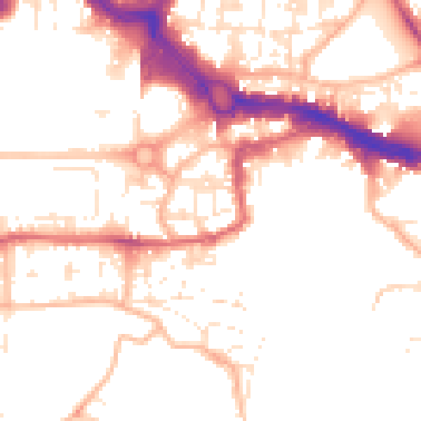 Daytime road noise heatmap for PL4 0DU