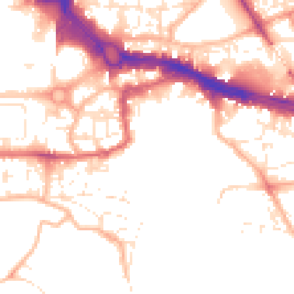 Daytime road noise heatmap for PL4 0DW