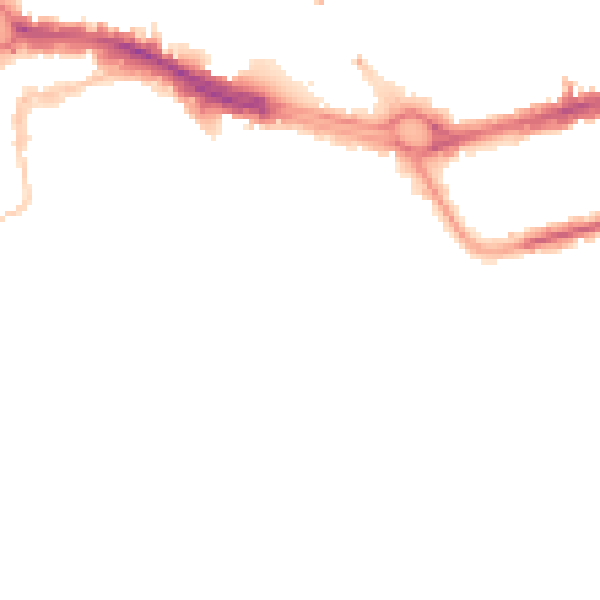 Night-time road noise heatmap for PL4 0DX