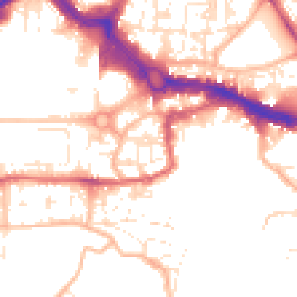 Daytime road noise heatmap for PL4 0EA