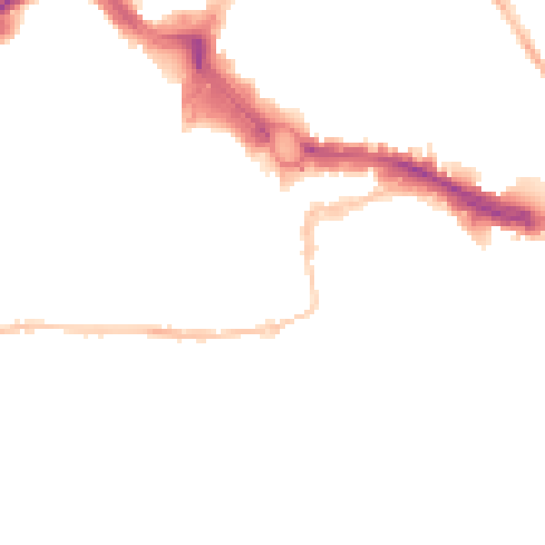 Night-time road noise heatmap for PL4 0EA