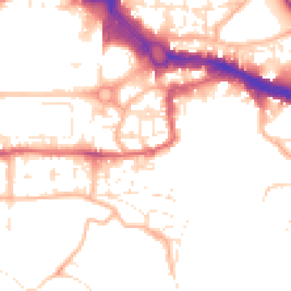 Daytime road noise heatmap for PL4 0EF