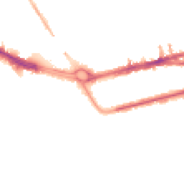 Night-time road noise heatmap for PL4 0EG
