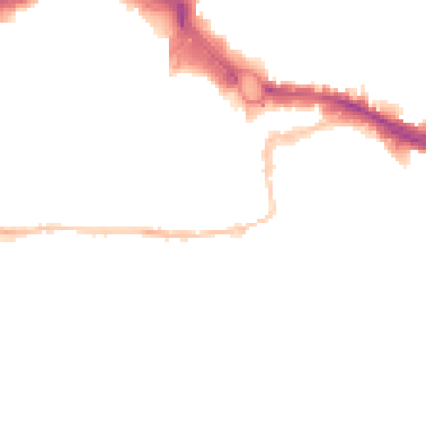 Night-time road noise heatmap for PL4 0EJ