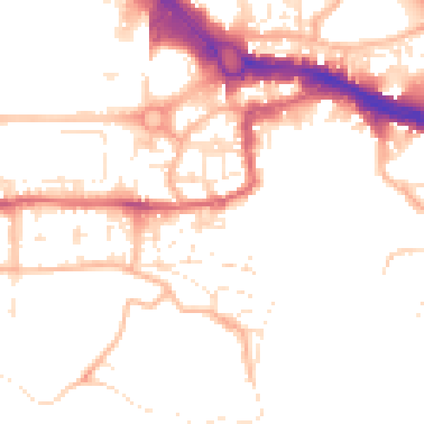 Daytime road noise heatmap for PL4 0EL