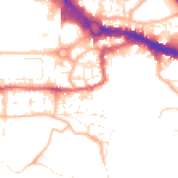 Daytime road noise heatmap for PL4 0EU