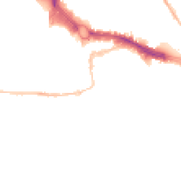 Night-time road noise heatmap for PL4 0EX