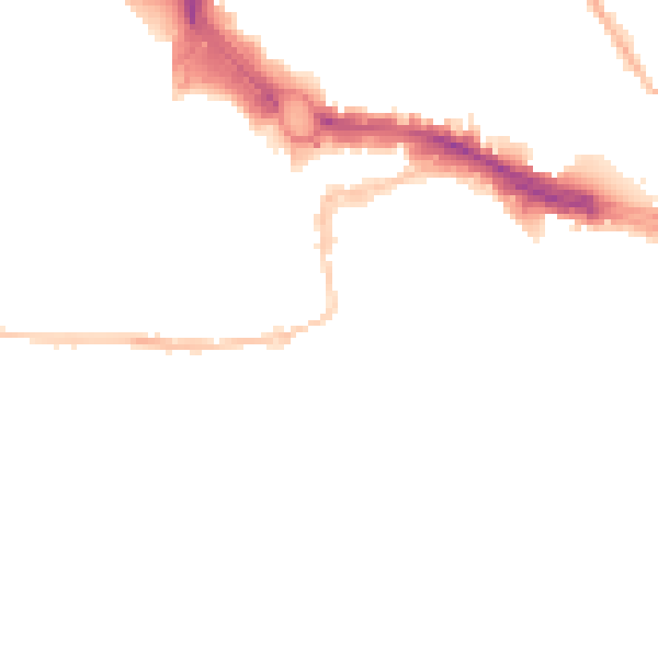 Night-time road noise heatmap for PL4 0EY