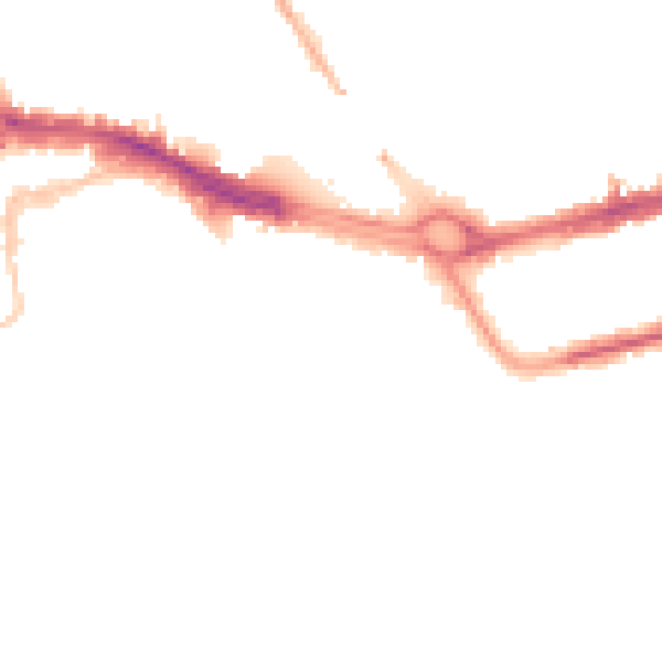 Night-time road noise heatmap for PL4 0JN