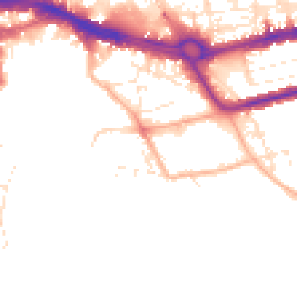 Daytime road noise heatmap for PL4 0LD