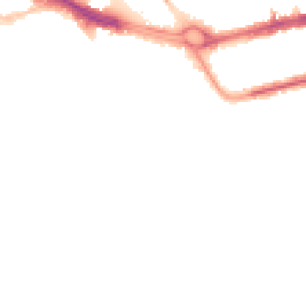 Night-time road noise heatmap for PL4 0LN