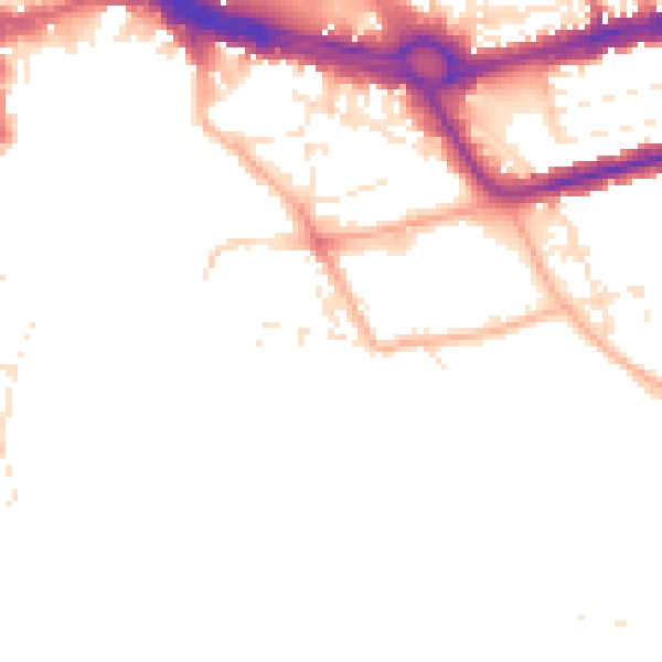 Daytime road noise heatmap for PL4 0LS