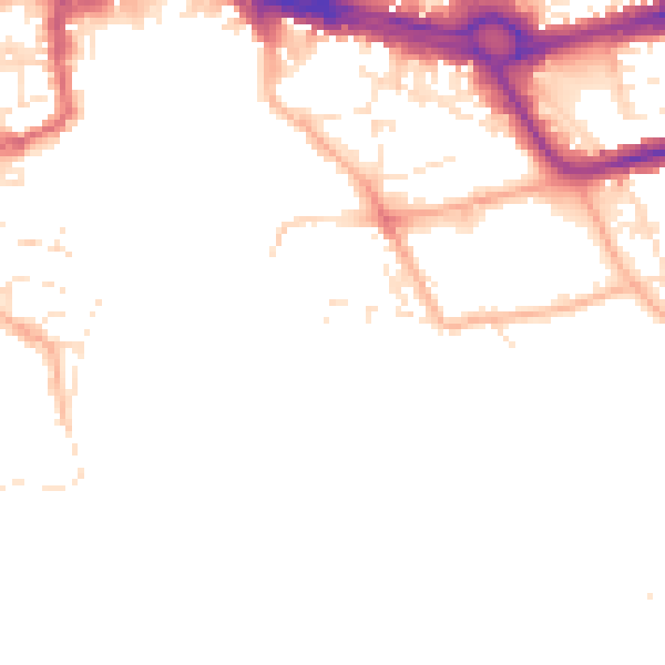 Daytime road noise heatmap for PL4 0LU