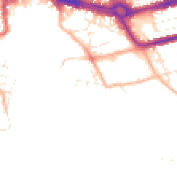 Daytime road noise heatmap for PL4 0LX