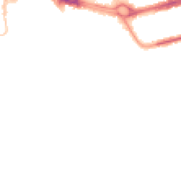 Night-time road noise heatmap for PL4 0LX