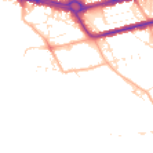Daytime road noise heatmap for PL4 0NA