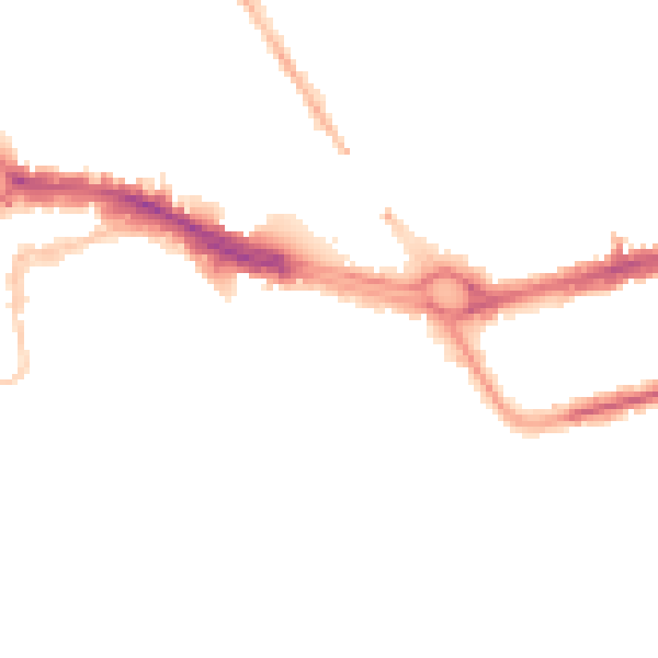 Night-time road noise heatmap for PL4 0NZ