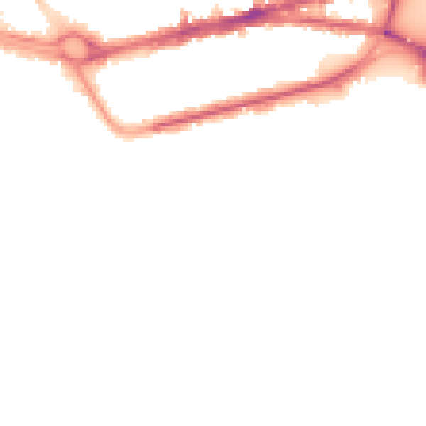 Night-time road noise heatmap for PL4 0QQ
