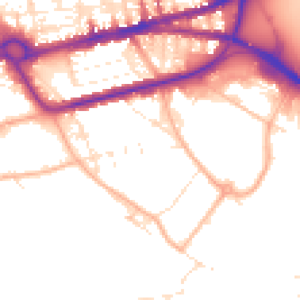 Daytime road noise heatmap for PL4 0QU