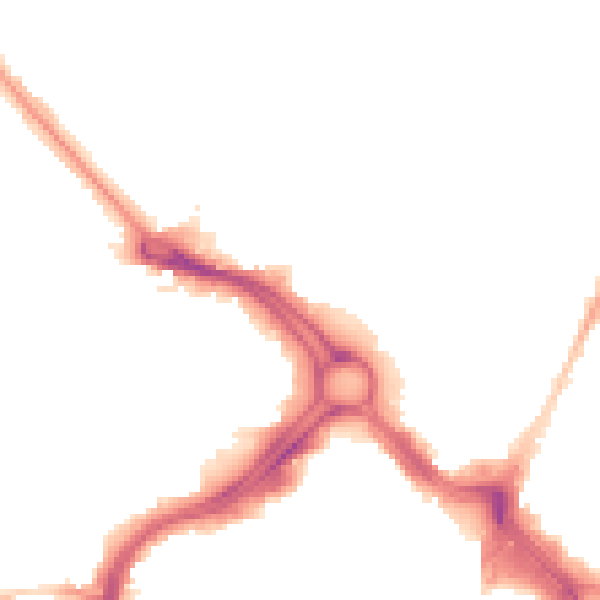 Night-time road noise heatmap for PL4 6AG