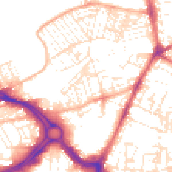 Daytime road noise heatmap for PL4 6BH
