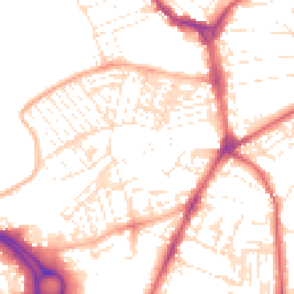 Daytime road noise heatmap for PL4 6EP