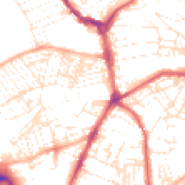 Daytime road noise heatmap for PL4 6ER