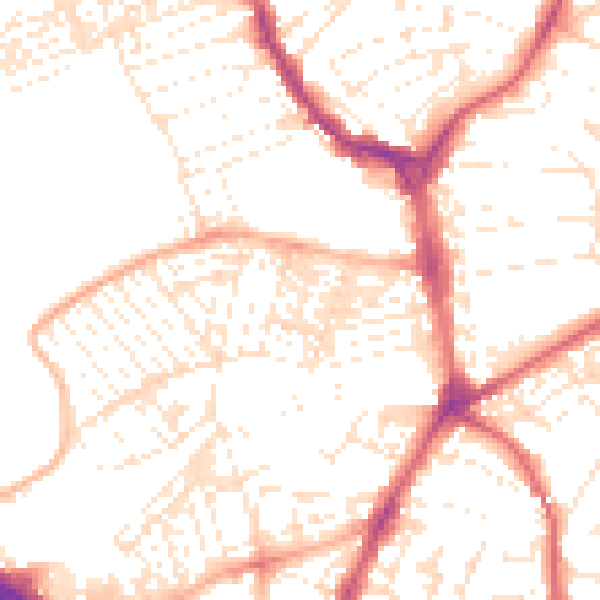 Daytime road noise heatmap for PL4 6QR