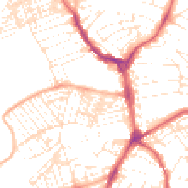 Daytime road noise heatmap for PL4 6RB